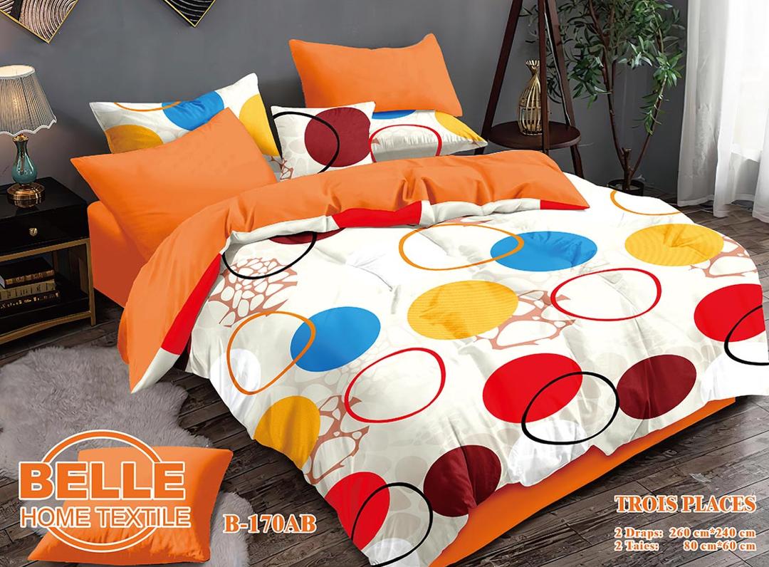 Drap + couverture + 02 taies d’oreiller