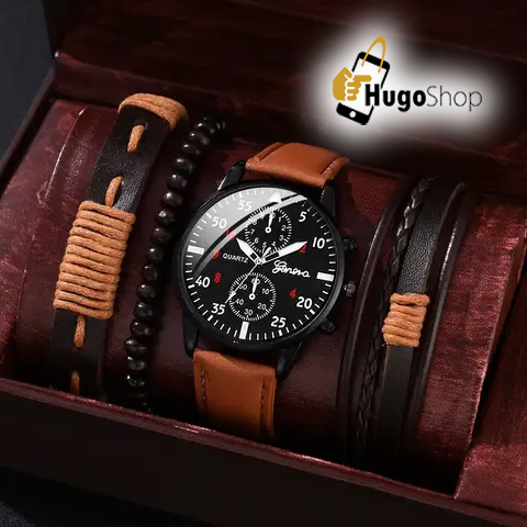 ENSEMBLE DE MONTRE + 3 BRACELETS