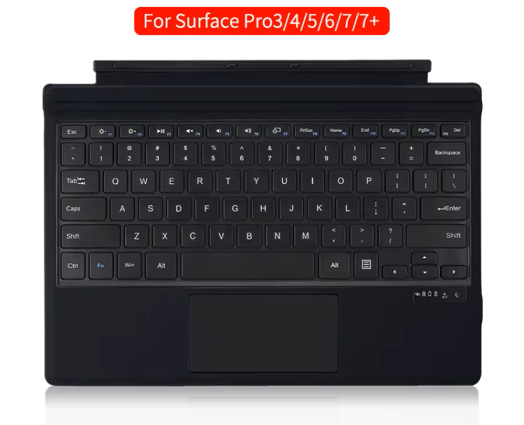 Clavier Surface Pro 3/4/5/6/7/7 + sans fil BT