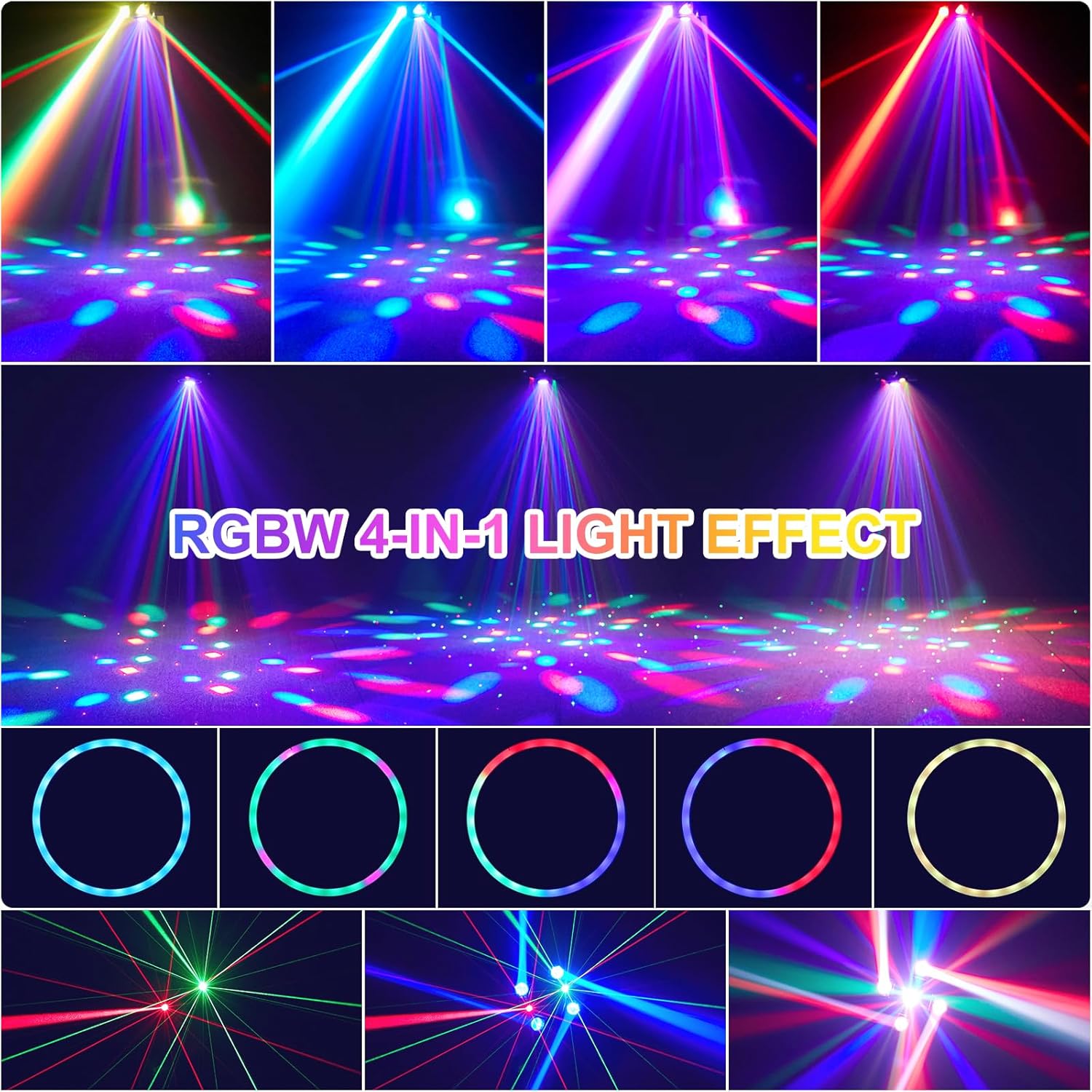 Projecteur Jeu De Lumière 4 Bras