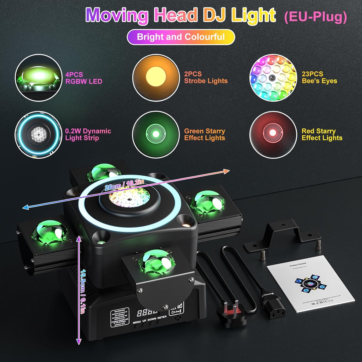 Projecteur Jeu De Lumière 4 Bras