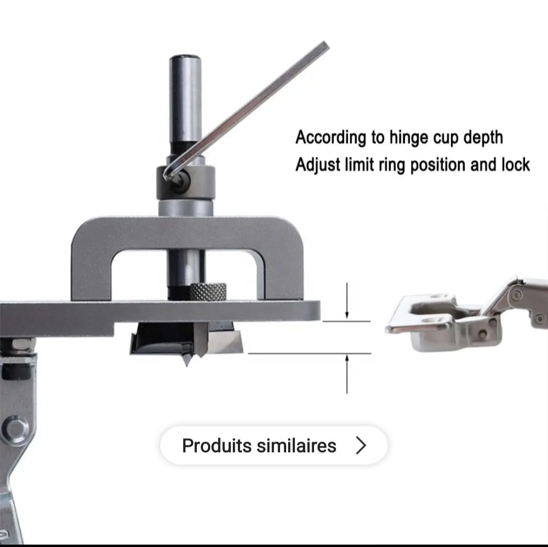 outil perçage trou de charnière