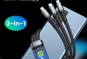 Câble de Charge Rapide 3 en 1 – 100W