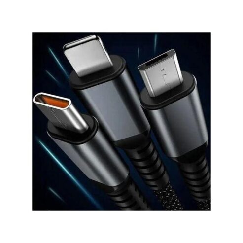 Câble de Charge Rapide 3 en 1 – 100W