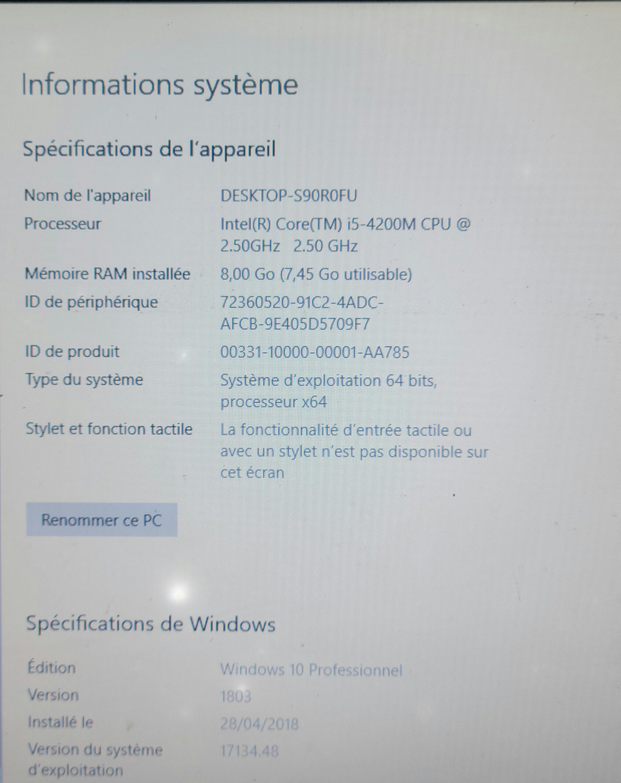 HP PROBOOK 450 (seconde main)