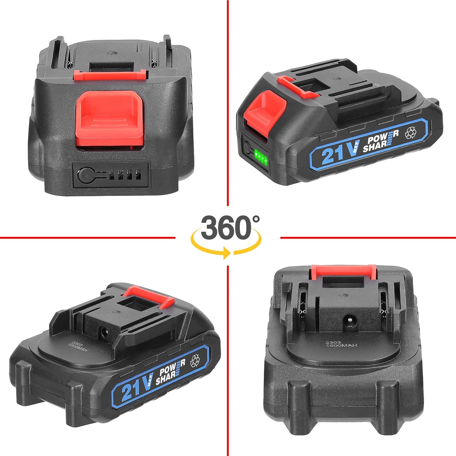 Batterie au Lithium Rechargeable 21 V