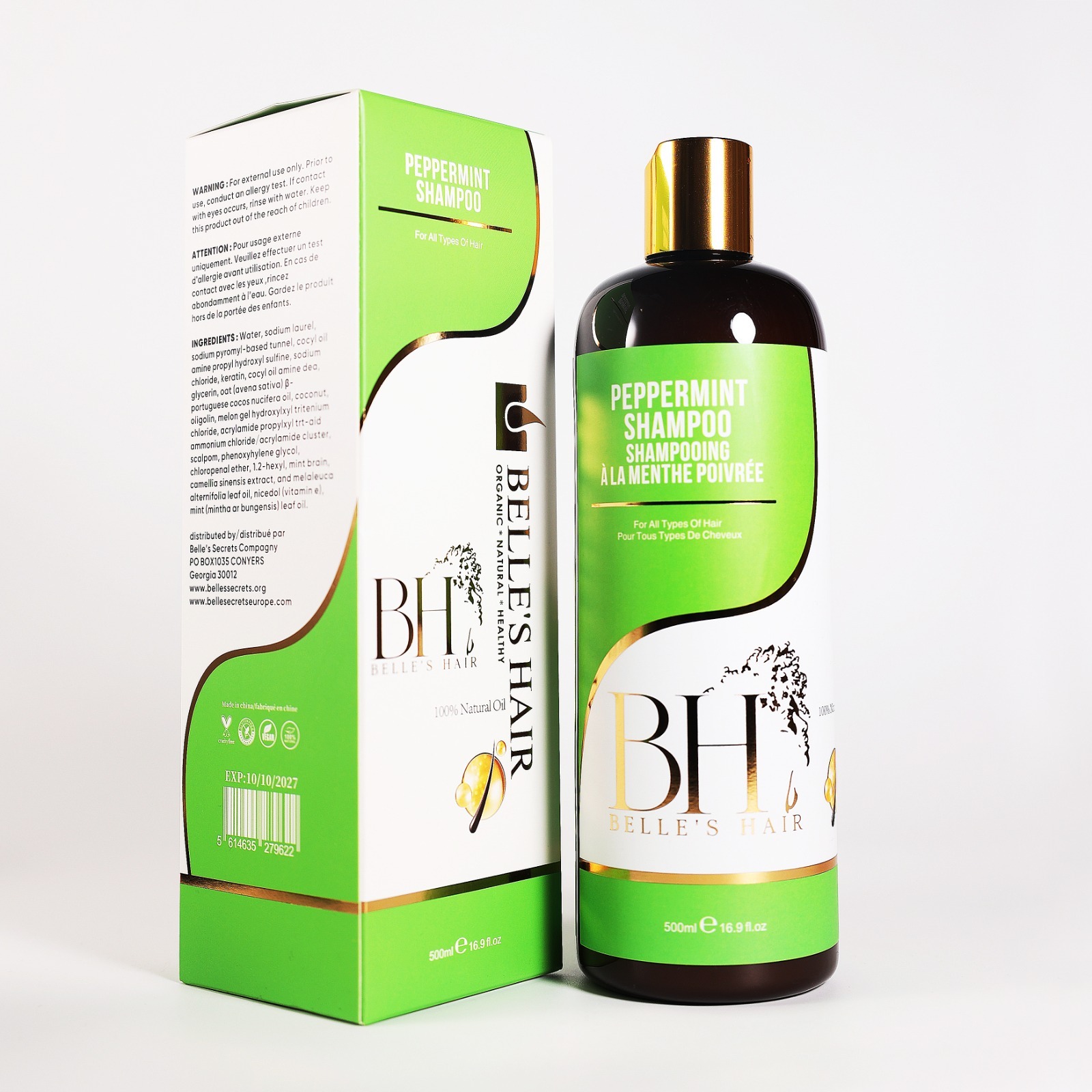 Shampooing à la menthe poivrée