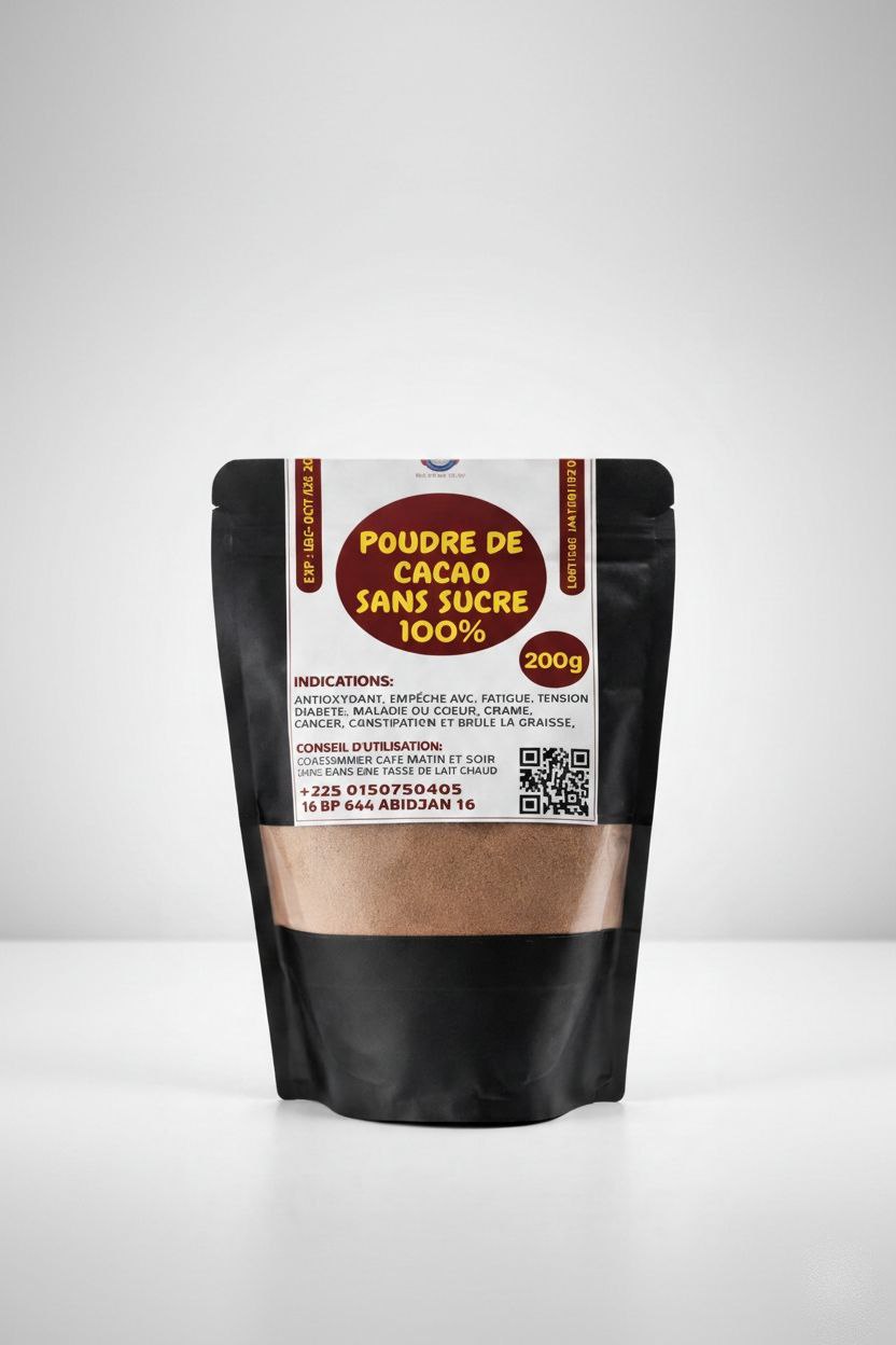 Poudre de Cacao 100% Naturelle