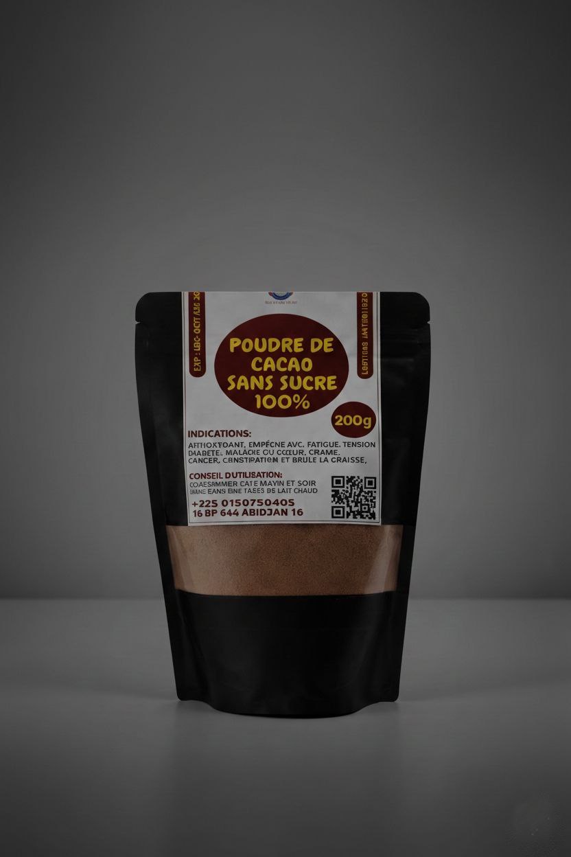 Poudre de Cacao 100% Naturelle